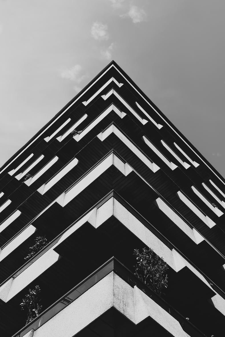 Grayscale Photo of Building